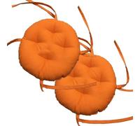 Coussins de tabouret ronds confortables avec attaches - 40 cm - Coussins de chaise de salle à manger pour intérieur/extérieur, idéal pour le jardin, la cuisine et la décoration d'intérieur