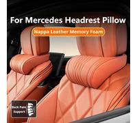 Coussins de tête de lit de voiture de luxe pour Mercedes X254 GLC GLE X167 GLS W223 C E S-Class C206 CLE W214 H247, coussin lombaire pour voiture, décoration automobile 2Pc Headrest WHITE