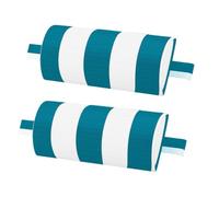 Coussins de tête pour sièges de plage, chaises pliantes d'extérieur, paire de coussins pliants à rayures pendant la détente, coussin de tête pliable inclinable à nouer sur le salon, appui-tête
