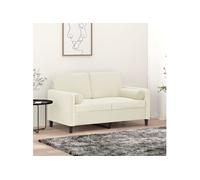 Coussins décoratifs 2 pcs Crème Ø15x50 cm Velours 349517