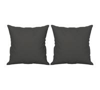 Coussins décoratifs 2 pcs Gris foncé 40x40 cm Tissu microfibre vidaXL vidaXL Gris
