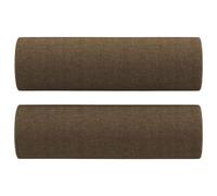 Coussins décoratifs 2 pcs Marron Ø15x50 cm Tissu vidaXL vidaXL
