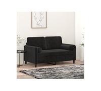 Coussins décoratifs 2 pcs Noir Ø15x50 cm Velours 349514