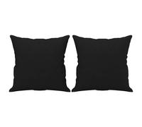 Coussins décoratifs 2 pcs Noir 40x40 cm Tissu microfibre vidaXL vidaXL Noir