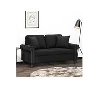 Coussins décoratifs 2 pcs Noir 40x40 cm Velours 349490