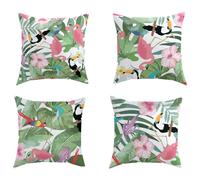 Coussins décoratifs 4 pcs Multicolore 54x55x12 cm Tissu vidaXL vidaXL