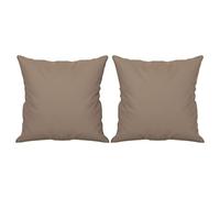 Vidaxl Coussins Décoratifs Lot De 2 Taupe 40x40 Cm Tissu Microfibre