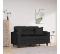 Coussins décoratifs - vidaXL - Lot de 2 - Noir - Microfibre - 40x40 cm