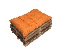 Coussins d'extérieur pour palettes ; taille 120x60 ; coussin orange pour meubles de jardin en palettes ; coussin décoratif ; coussin pour europalettes