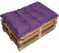 Coussins d'extérieur pour palettes ; taille 120x60 ; coussin violet foncé pour meubles de jardin en palettes ; coussin décoratif ; coussin pour europalettes
