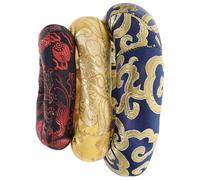 Coussins en Coton Brodé Lot de 3 pour Bol Chantant Tibétain