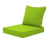 Coussins imperméables pour mobilier de Jardin 48 * 48 * 8/48 * 50 cm avec Dossier intégré. Lavables et dotés de Fixations antidérapantes et d'une poignée, Ces Coussins Profonds conviennent Parfait