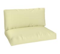 Outsunny Coussins de Palette extérieur 2 Places, Coussins de siège pour Euro Palette Lavable, 2 pièces 120 x 80 cm et 120 x 45 cm, UPF20+, épais de 20 cm, Beige