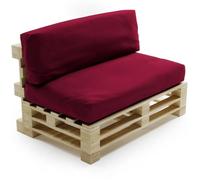 Coussins Palette Déhoussable Imperméable - LOT - Bananair - Rouge Fabriqué en France