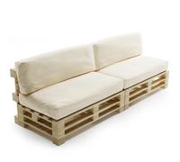 Coussins Palette Déhoussable Imperméable - LOT X2 Bananair Beige