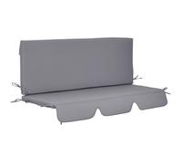 Outsunny Coussins pour balancelle de Jardin, Coussins pour balancelle 3 Places, 2 pièces pour siège et Dossier, Polyester 180g/m², 130 x 45 x 5 cm, Gris foncé