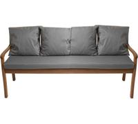 Coussins pour banc de jardin Gris| Assise 170x50x7 + dossier 4x 56x50cm| Coussins pour salon de jardin pour 4 personnes| Coussins pour balançoire de jardin