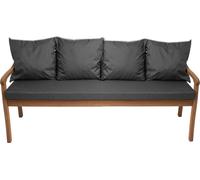 Coussins pour banc de jardin Gris foncé| Assise 170x60x7 + dossier 4x 56x50cm| Coussins pour balançoire de jardin| Coussins pour mobilier de jardin pour 4 personnes