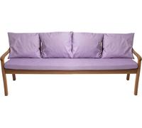 Coussins pour banc de jardin Violet| Assise 170x50x7 + dossier 4x 56x50cm| Coussins pour salon de jardin pour 4 personnes| Coussins pour balançoire de jardin