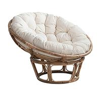 Coussins pour chaise ronde Papasan, seulement coussin Papasan, Housse de coussin pour chaise Papasan, coussin pour balancelle, coussin épais en forme de nid d'oeuf pour balcon intérieur, blanc