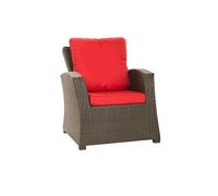 Coussins pour fauteuils de jardin - Doux et confortable, parfaits pour meubles en rotin, chaises relaxantes et canapés d'extérieur - Ensemble de - Assise + Dossier (Rouge)