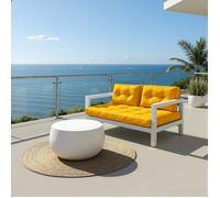 Coussins pour salon de jardin capitonné 100x50cm jaune