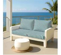 Coussins pour salon de jardin déhoussable 120x60cm Rayure vert