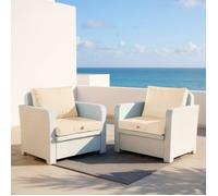 Coussins pour salon de jardin déhoussable 60x60cm Beige