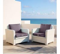 deco arts Coussins pour Salon de Jardin Déhoussable - Coussins extérieur - 60x60 cm - Coussin de Remplacement pour Fauteuil, Banc & Chaise d'extérieur - Imperméable & Confortable - Gris Carbone
