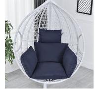 Coussins Rembourrés pour Chaise Hamac Suspendue - Siège Confortable pour Patio/Jardin, Garnissage en Polyester, Coloris Marine