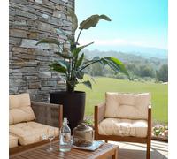 Linxor – Kit de coussins capitonnés pour salon de jardin 50 x 50 cm – Plusieurs coloris