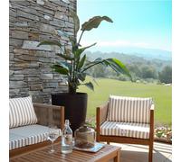 Coussins salon de jardin - rayé beige