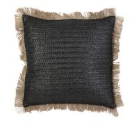 Coussins The home deco factory RAPHIA Noir 40x40 cm