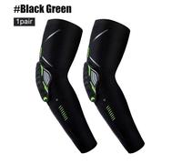 Coussretours De Soutien Du Coude Crash Verde Sport,Attelle De Coude,Manchon De Compression Des Bras,Basket-Ball En Plein Air,Football,Protecteur De Vélo,1 Paire - Type 1 Pair - Black Green-L