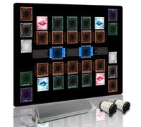 Cousu pour Tapis de Jeu Yugioh, 2 Joueurs, Master Rule Duel Field Zones, Grand Tapis de Jeu de Cartes, Designs Originaux et Accessoires (Basic3)