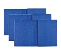 COUTAL Lot de 3 Protèges Cahier"Ecolier" 18 x 22 cm Carte Lustrée 2 grands Rabats Bleu