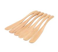 Couteau À Beurre en Bois Fromage À Tartiner 6,5 Pouces, Beurre De Couteau De Confiture Couteau À Gâteau Masque Couteau 6 Morceaux