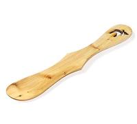 Couteau à beurre fait main en genévrier/aulne nordique non traité 100% naturel avec un manche en forme de d’élan