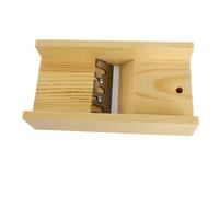 Couteau à biseauter le savon réglable, outil de dé du savon DIY, rabot à savon en bois de pin fait main avec lame en acier inoxydable pour des bords lisses, idéal pour les