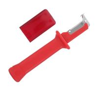 Couteau à Câble Isolé pour Électriciens, Dénudage Précis, Rouge | ABS Léger, Coupe Nette de Gaine, Usage Bricolage et Maintenance, Chantier et Coupure