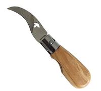 Couteau à champignon pliant manche en chêne