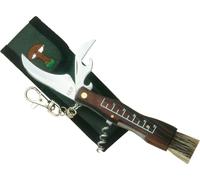 COUTEAU À CHAMPIGNONS JKR AVEC MANCHE EN BOIS ET TIRE-BOUCHON LAME EN ACIER INOXYDABLE DE 5,5 CM AVE