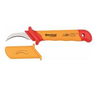 Couteau à dégainer courbé 180mm isolé 1000V - DRAKKAR TOOLS - 69837
