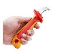 Couteau à Dénuder les Câbles, Couteau de Démontage Antimagnétique isolé 1000V pour électricien, Convient aux Outils D'électricien, Poussez ou Tirez pour Retirer la Gaine du