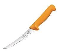 Couteau à Désosser Professionnel Incurvé Rigide Jaune 160 mm