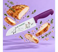 Couteau à émincer - cook concept - ludique - violet et blanc