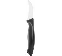 HENDI Couteau éplucheur, lame courbée, couteau bec d'oiseau, couteau d'office, couteau de cuisine pour éplucher les fruits et légumes, couteau tournant, 170x21x(H)15mm, inox, polypropylène, noir