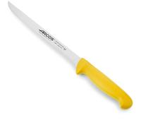 Arcos Couteau à Fileter 200 mm Lame Acier Inoxydable Nitrum. Manche Ergonomique Polypropylène. Série 2900. Jaune. Pour Viande et Poisson