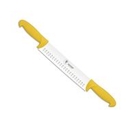 Couteau à fromage à double manche - coupe fromage- cier inoxydable 3Cr13Mov - Double manche polypropylène. Lame droite à fromage satinée alvéolée - Taille totale 50.80 cm - Taille de la lame 22.20 cm