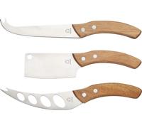 Couteau à fromage, set de 3 pièces, acier inoxydable, bois d'acacia - Artesà